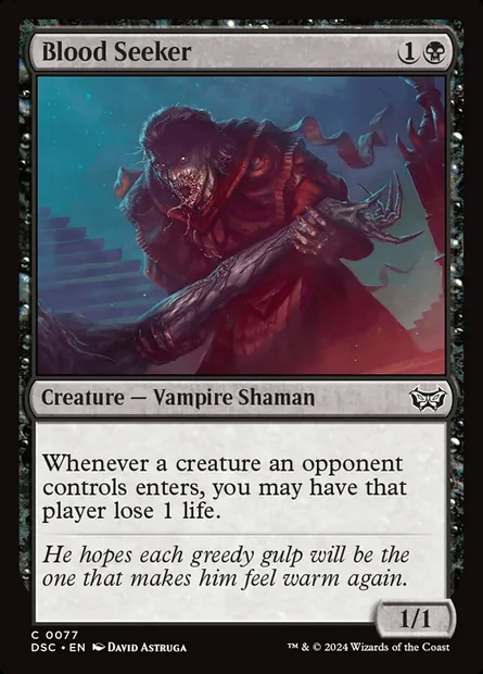 Blood Seeker, Magic card DSC 77 — Duskmourn: House of Horror Commander set