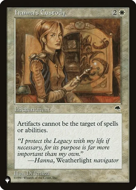 Séquestre selon Hanna, carte Magic PLST TMP-22 — extension The List