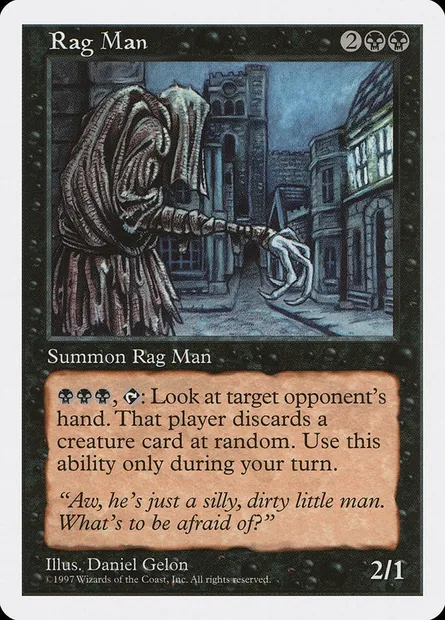 Rag Man, Magic card 5ED 190 — Fifth Edition set