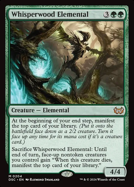 Whisperwood Elemental, Magic card DSC 204 — Duskmourn: House of Horror Commander set