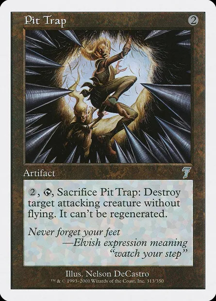 Fosse piégée, carte Magic 7ED 313 — extension Septième Edition