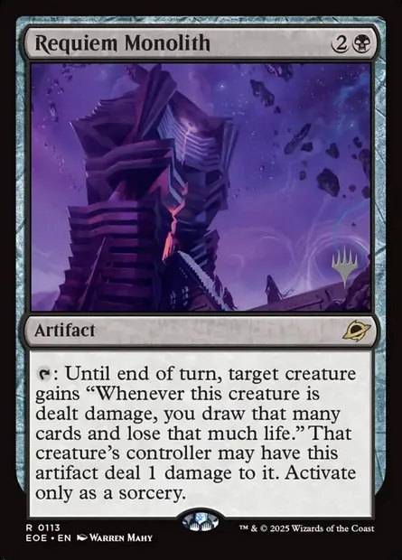Requiem Monolith, Magic card PEOE 113p — Edge of Eternities Promos set