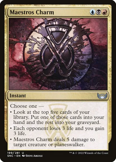 Maestros Charm, Magic card SNC 199 — Streets of New Capenna set