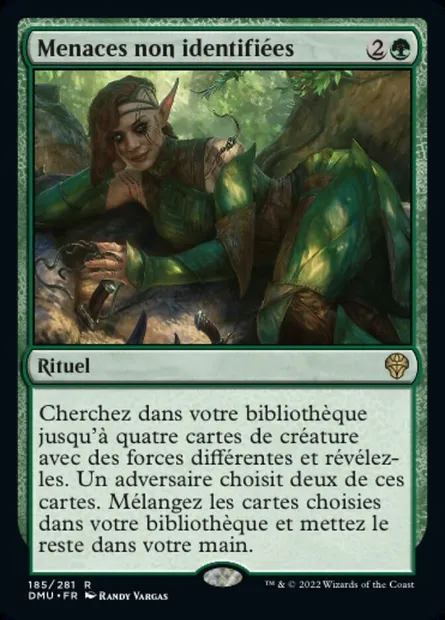 Menaces non identifiées, carte Magic DMU 185 — extension Dominaria Uni