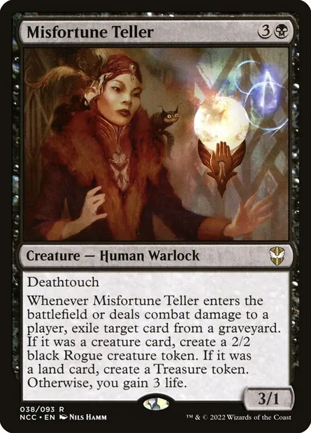 Misfortune Teller, Magic card NCC 38 — New Capenna Commander set