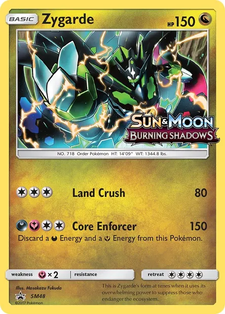 Zygarde, carte Pokémon SM 48 — extension Promo SM