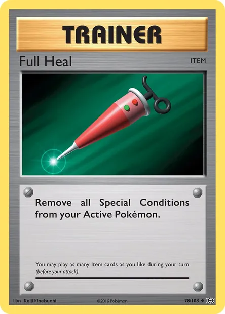 Full Heal, Pokémon card EVO 78 — Evolutions set