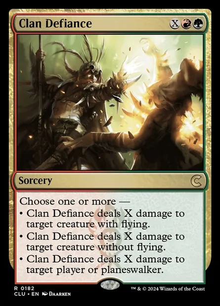 Clan Defiance, Magic card CLU 182 — Ravnica: Clue Edition set