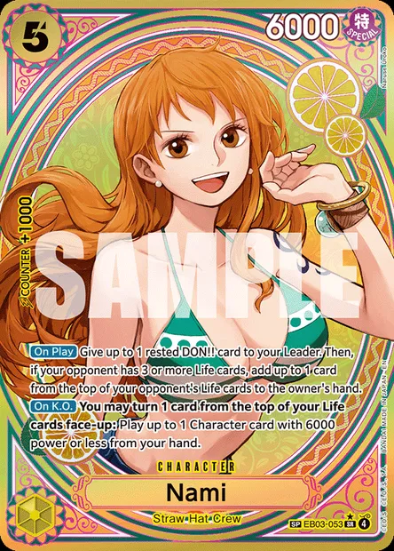 Nami, One Piece card EB03-053 — ONE PIECE HEROINES EDITION set