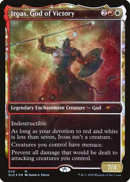 Iroas, dieu de la Victoire, carte Magic SLD 70 — extension Secret Lair Drop