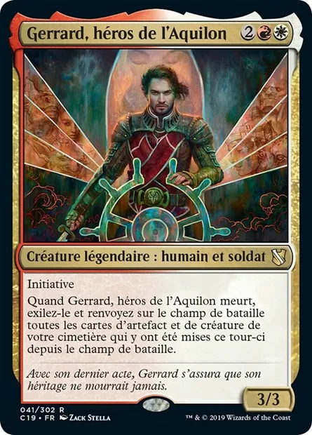 Gerrard, héros de l'Aquilon, carte Magic C19 41 — extension Commander 2019
