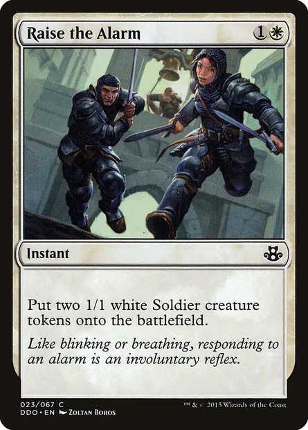 Raise the Alarm, Magic card DDO 23 — Duel Decks: Elspeth vs. Kiora set