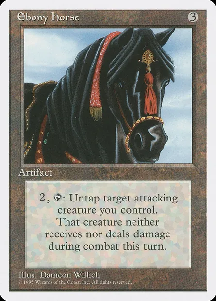 Cheval d'ébène, carte Magic 4ED 318 — extension Quatrième Edition