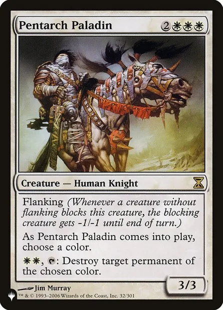 Paladin pentarque, carte Magic PLST TSP-32 — extension The List