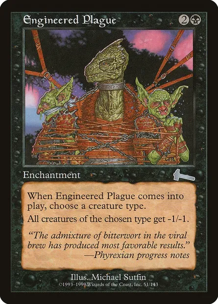 Engineered Plague, Magic card ULG 51 — Urza's Legacy set