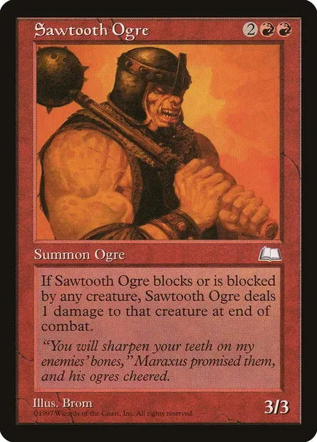 Sawtooth Ogre, Magic card WTH 114 — Weatherlight set
