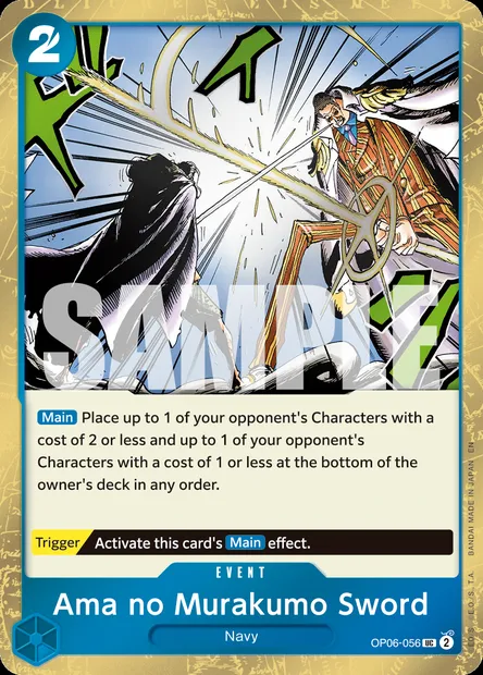 Ama no Murakumo Sword, One Piece card OP06-056 — WINGS OF THE CAPTAIN set