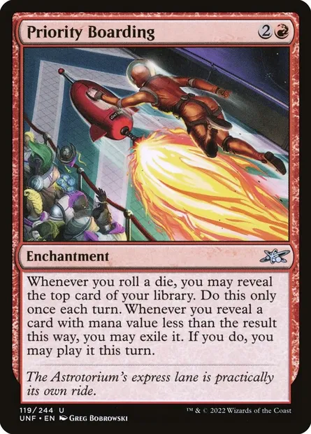 Priority Boarding, Magic card UNF 119 — Unfinity set