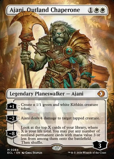 Ajani, Outland Chaperone, Magic card ECL 284 — Lorwyn Eclipsed set