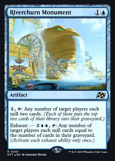 Riverchurn Monument, Magic card PDFT 57s — Aetherdrift Promos set