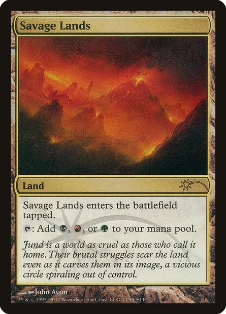 Savage Lands, Magic card F11 12 — Friday Night Magic 2011 set