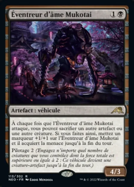 Éventreur d'âme Mukotai, carte Magic NEO 113 — extension Kamigawa: La Dynastie Néon