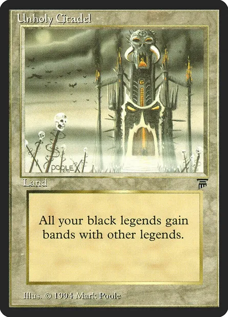 Unholy Citadel, Magic card LEG 309 — Legends set