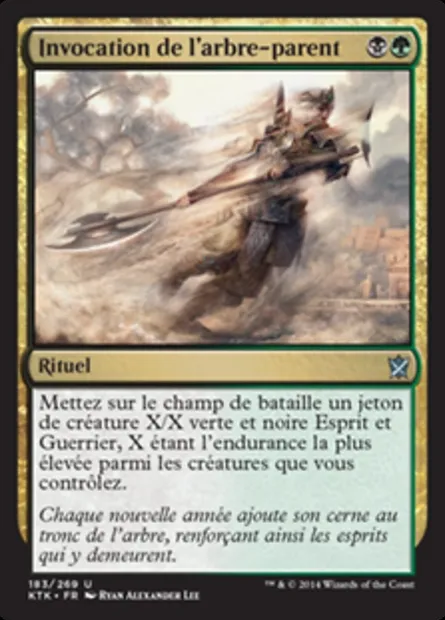 Invocation de l'arbre-parent, carte Magic KTK 183 — extension Les Khans de Tarkir