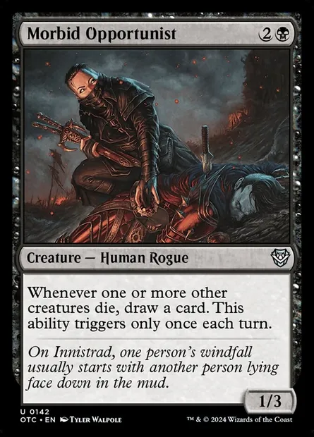 Morbid Opportunist, Magic card OTC 142 — Outlaws of Thunder Junction Commander set