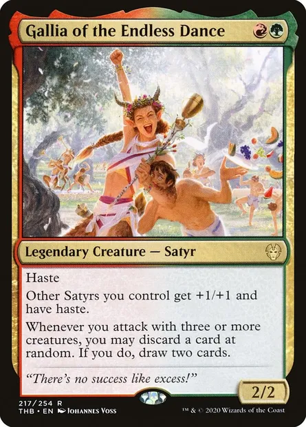 Gallia of the Endless Dance, Magic card THB 217 — Theros Beyond Death set
