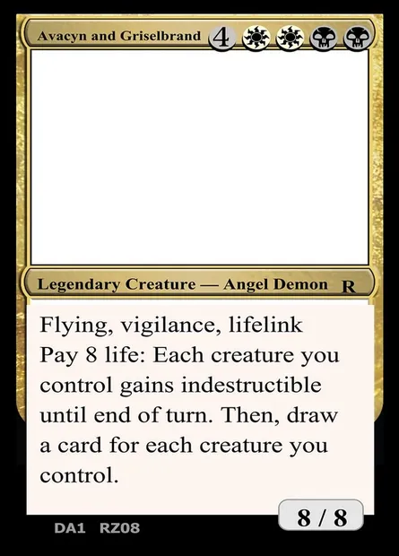 Avacyn and Griselbrand, carte Magic UNK RZ08a — extension Unknown Event