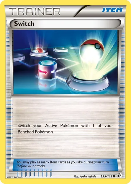 Switch, Pokémon card BCR 135 — Boundaries Crossed set