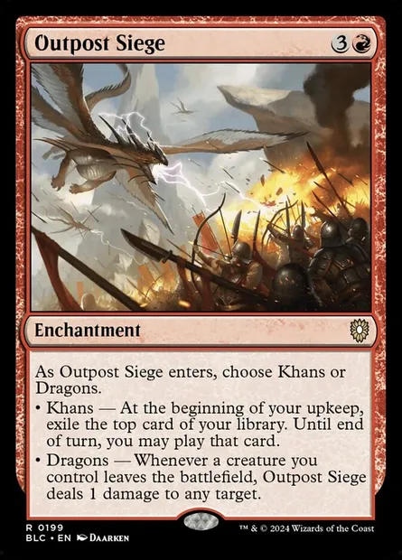 Outpost Siege, Magic card BLC 199 — Bloomburrow Commander set