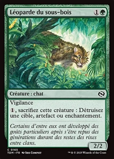 Léoparde du sous-bois, carte Magic TDM 165 — extension Tarkir: Dragonstorm