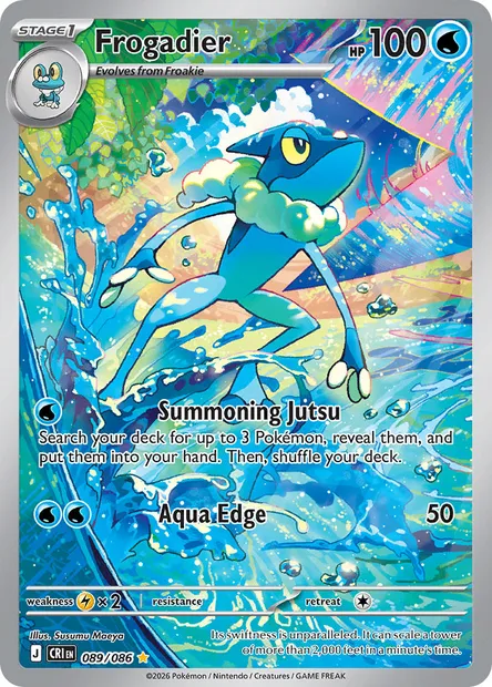 Frogadier, Pokémon card CRI 089 — Chaos Rising set