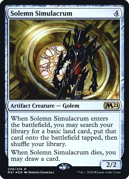 Solemn Simulacrum, Magic card PM21 239s — Core Set 2021 Promos set