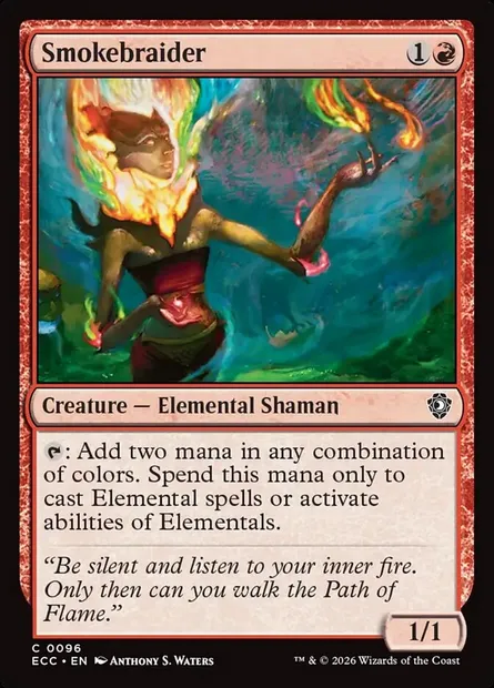 Smokebraider, Magic card ECC 96 — Lorwyn Eclipsed Commander set