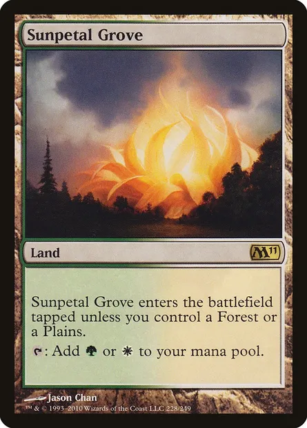 Sunpetal Grove, Magic card M11 228 — Magic 2011 set