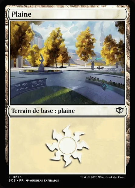 Plaine, carte Magic SOS 273 — extension Secrets of Strixhaven
