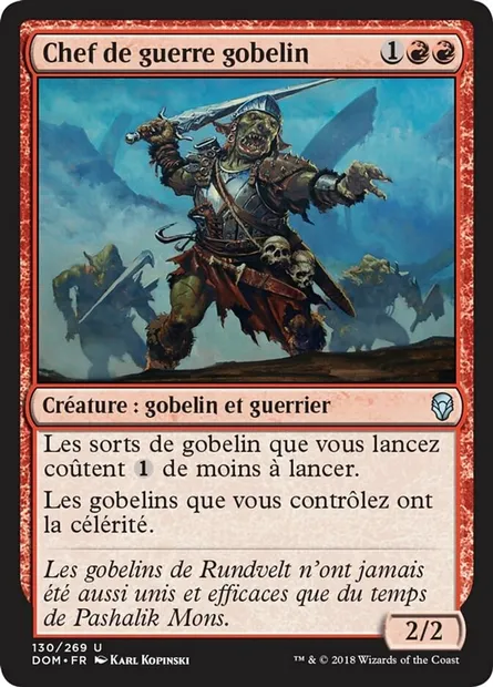 Chef de guerre gobelin, carte Magic DOM 130 — extension Dominaria