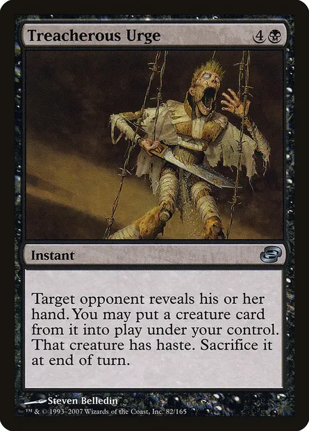 Pulsion traître, carte Magic PLC 82 — extension Chaos planaire
