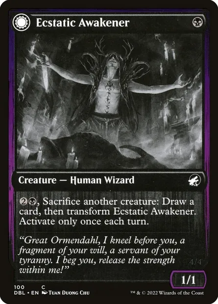 Ecstatic Awakener // Awoken Demon, Magic card DBL 100 — Innistrad: Double Feature set