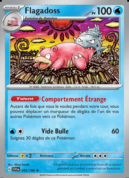 Flagadoss, carte Pokémon SVI 043 — extension Écarlate et Violet