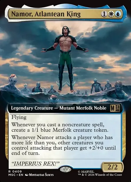Namor, Atlantean King, Magic card MSC 409 — Marvel Super Heroes Commander set