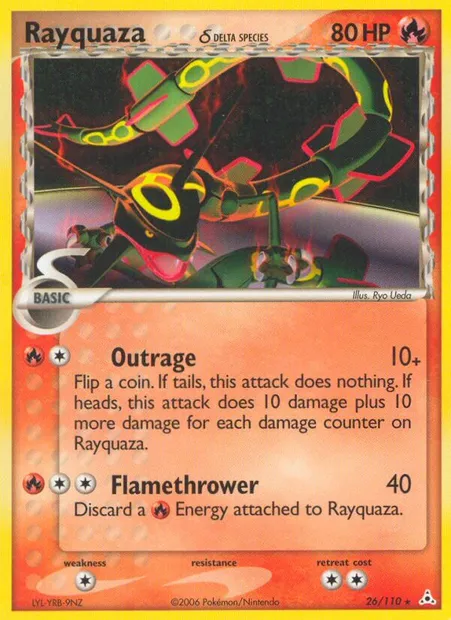 Rayquaza δ, Pokémon card HP 26 — Holon Phantoms set
