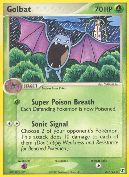 Golbat, Pokémon card DS 43 — Delta Species set