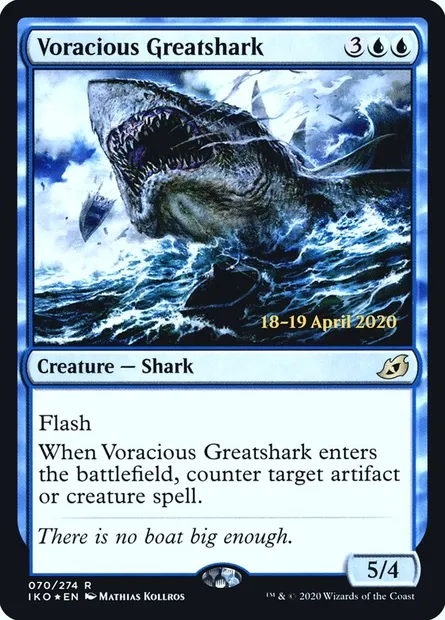 Voracious Greatshark, Magic card PIKO 70s — Ikoria: Lair of Behemoths Promos set