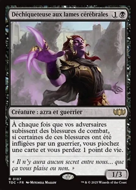 Déchiqueteuse aux lames cérébrales, carte Magic TDC 187 — extension Tarkir: Dragonstorm Commander