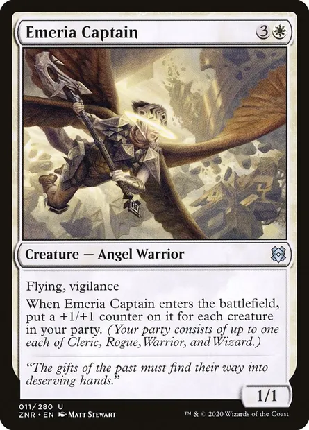 Emeria Captain, Magic card ZNR 11 — Zendikar Rising set