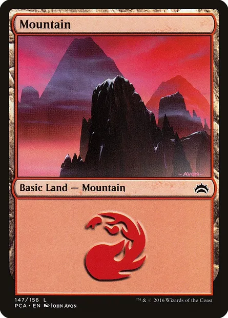 Mountain, Magic card PCA 147 — Planechase Anthology set